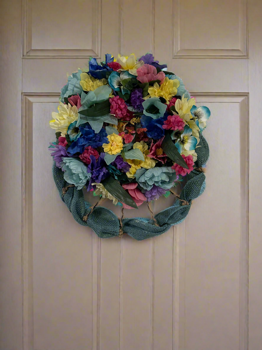 Blooming Rainbow Wreath