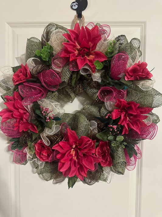 Fuchsia Bloom Wreath