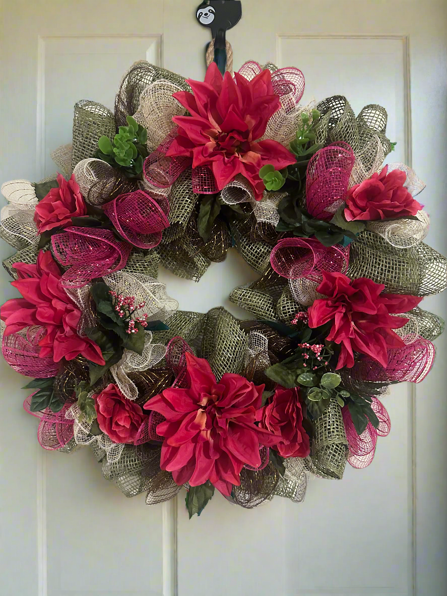 Fuchsia Bloom Wreath