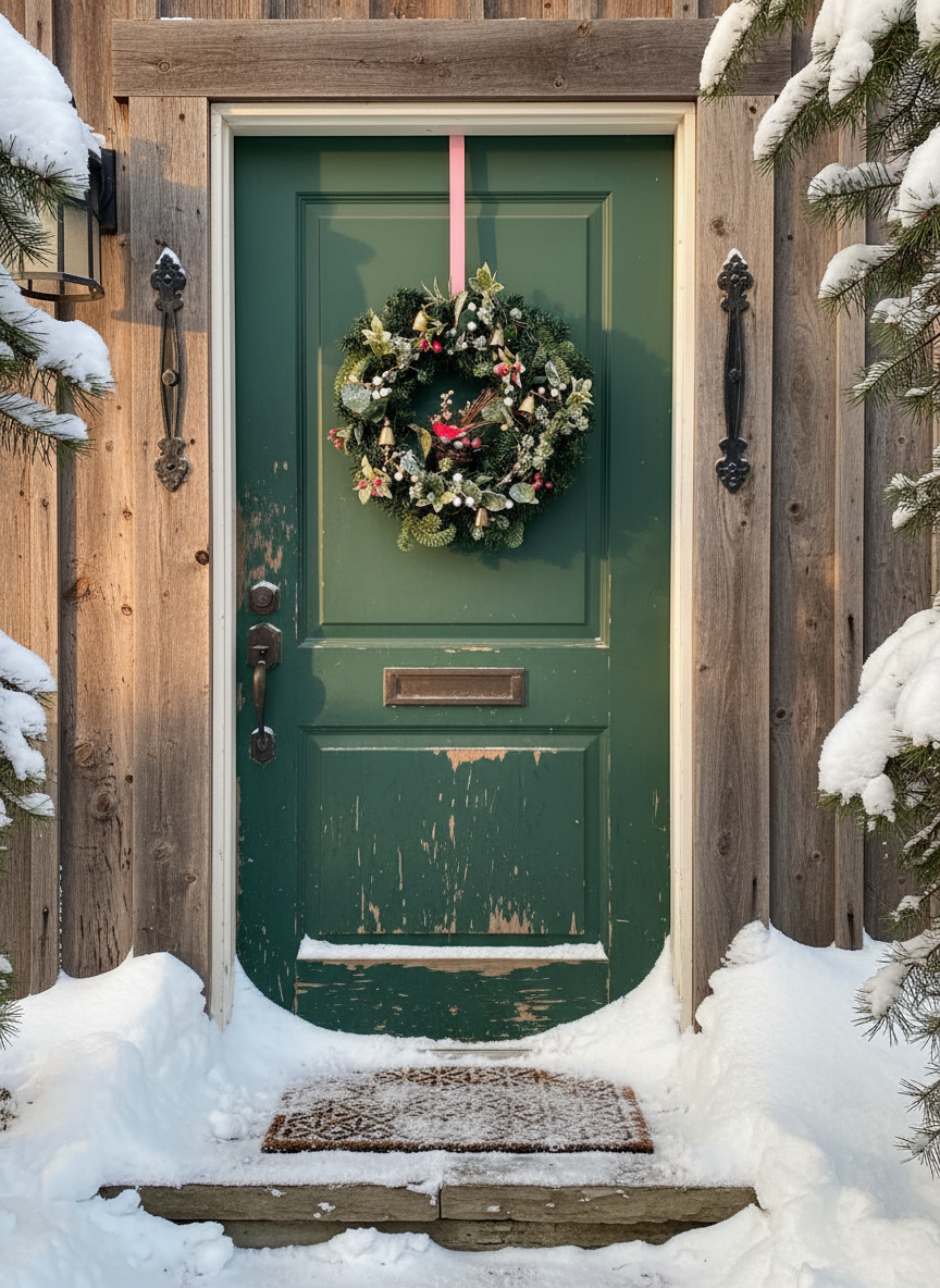 Woodland Cardinal & Bells Wreath